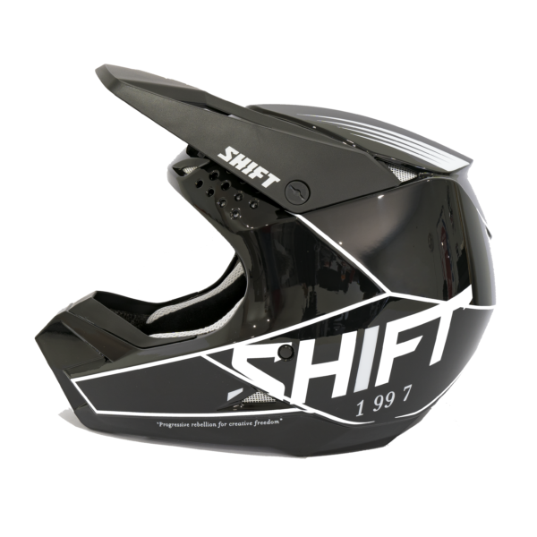 Casco Moto White Label Bliss Negro/Blanco Shift