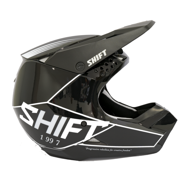 Casco Moto White Label Bliss Negro/Blanco Shift - Imagen 3