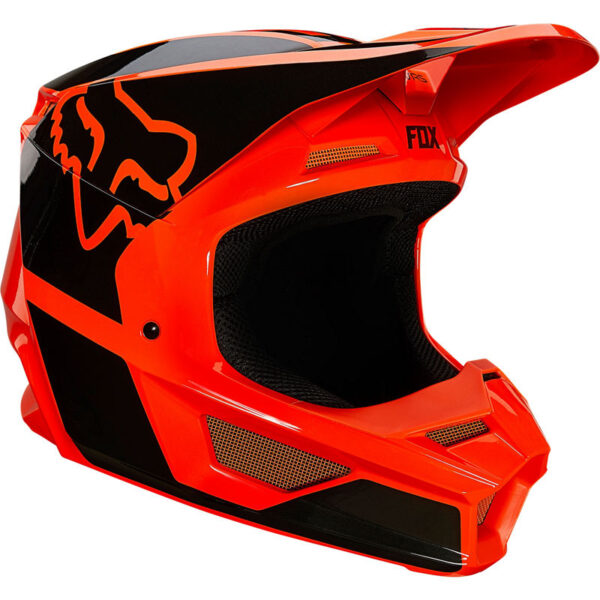 Casco Moto V1 Revn Naranjo Fluor Fox