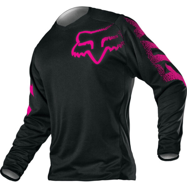 Polera Moto Mujer Blackout Blackout Negro/Rosado Fox - Imagen 4