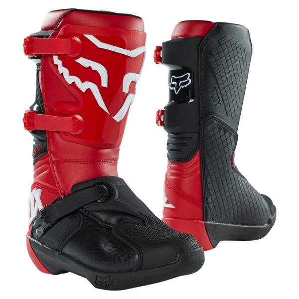 Botas Moto Niño Comp Rojo Fox